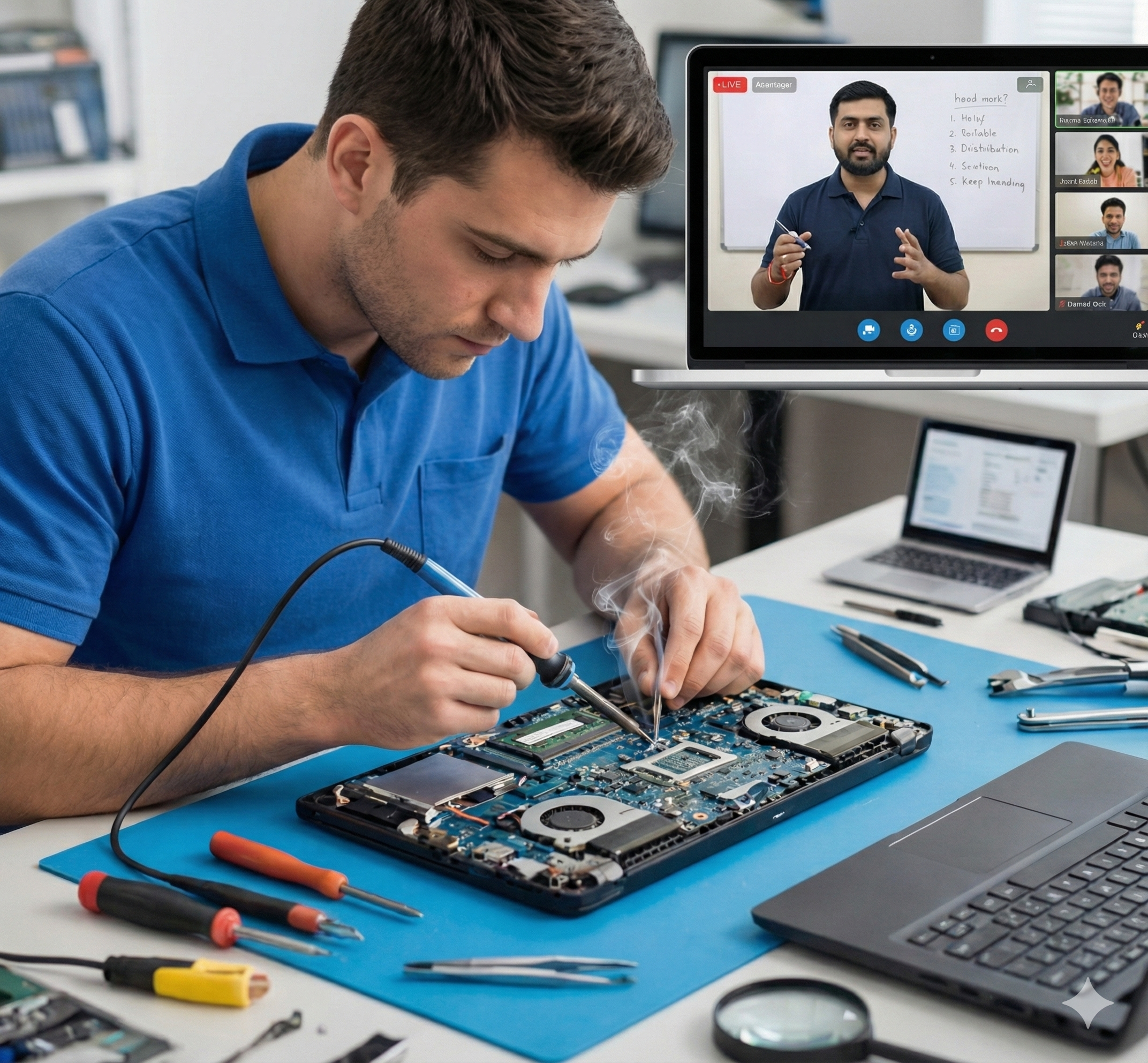 Laptop Repair Training Centre Poster